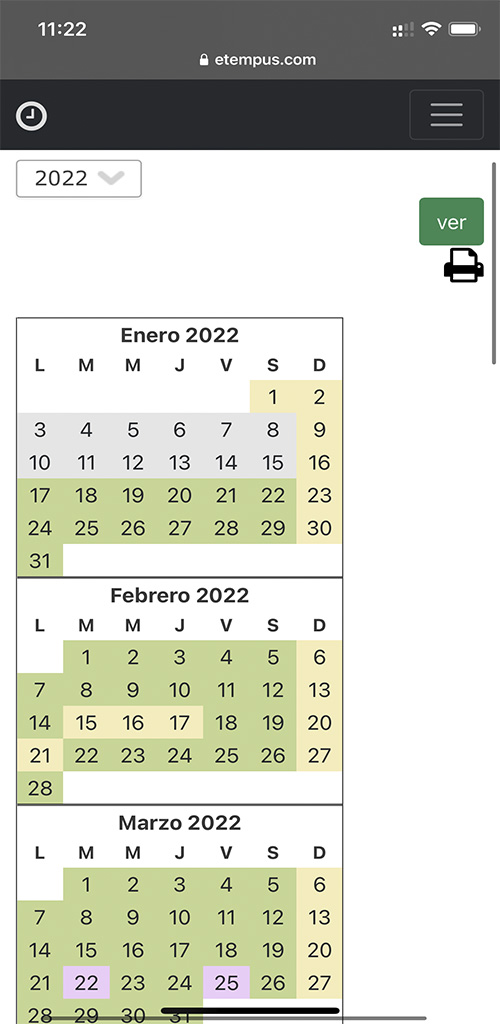 Etempus Calendario